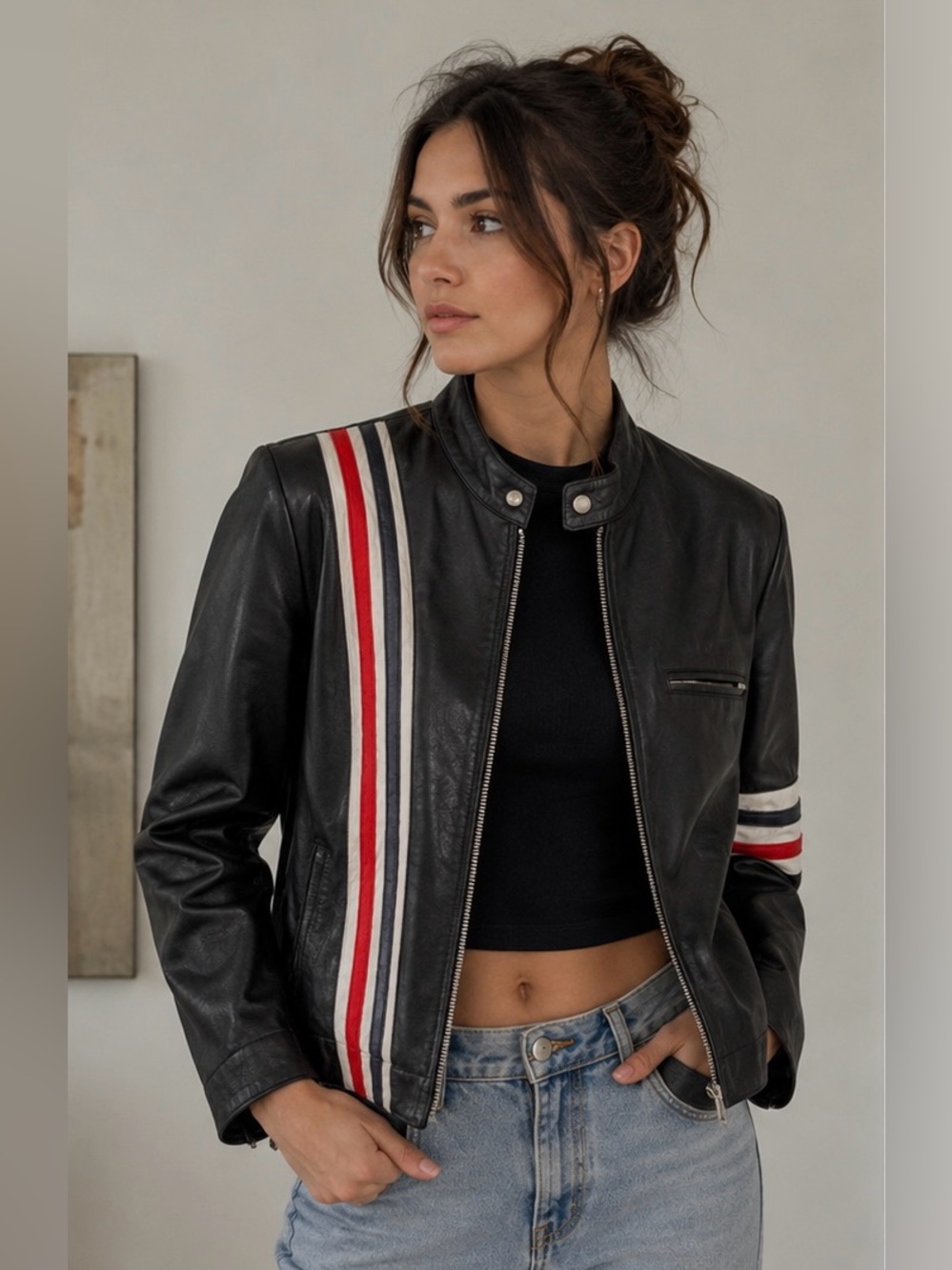 PETER FONDA EASY RIDER AMERICAN FLAG LEATHER JACKET